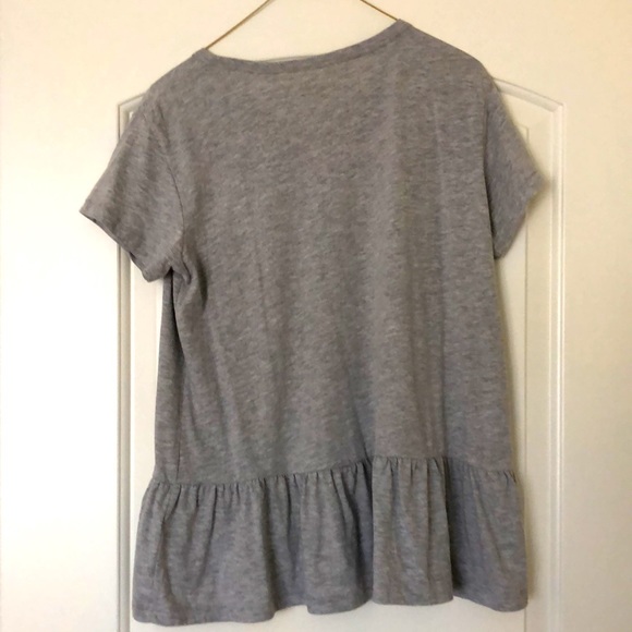 Gray Caslon Peplum Top, size M - Picture 2 of 3